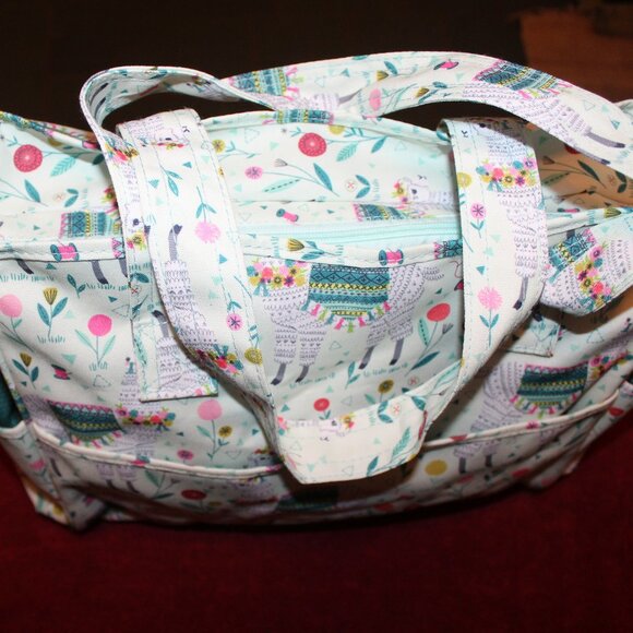 Hobby Gift Exclusive Craft Bag featuring a vibrant llama pattern - Picture 2 of 9